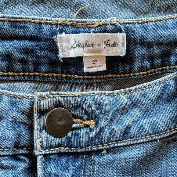 Skylar & Jade Rare 🌼 Painted Flower Ankle Jeans 27 - Picture 3 of 8